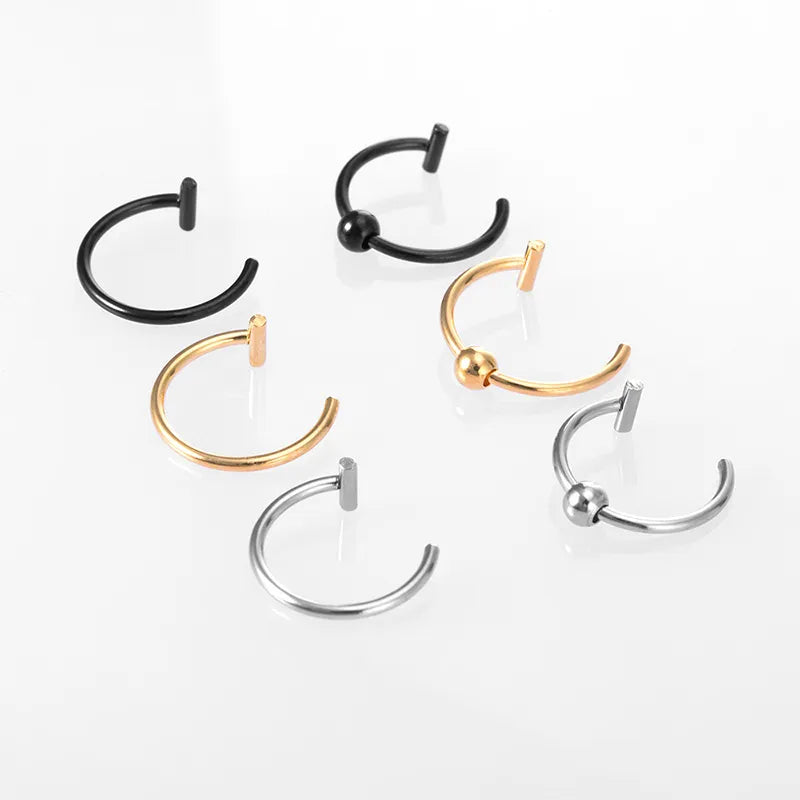 Anillos para labio, nariz y tabique de acero inoxidable