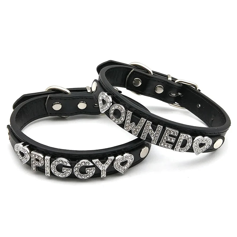 Rhinestone Choker Collars
