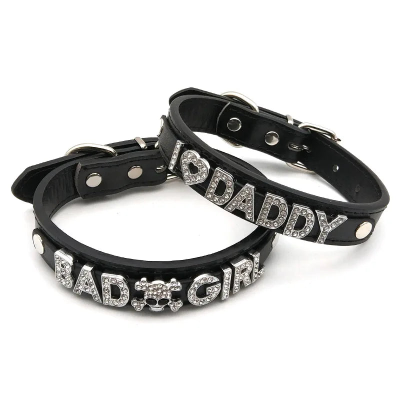 Rhinestone Choker Collars