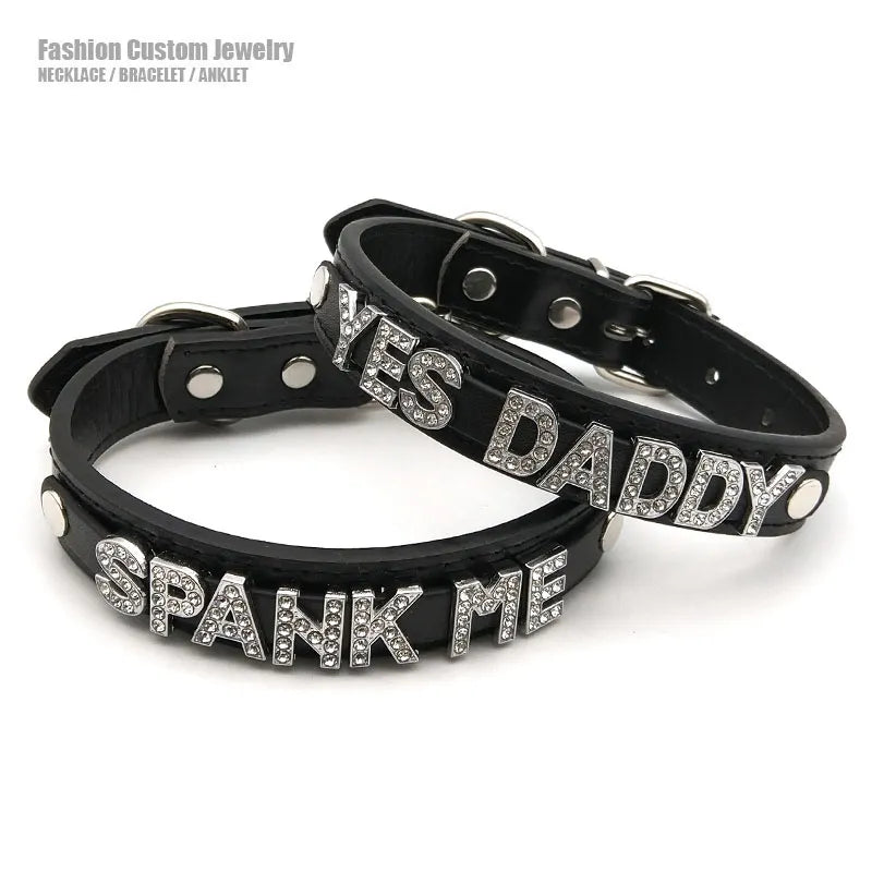 Rhinestone Choker Collars