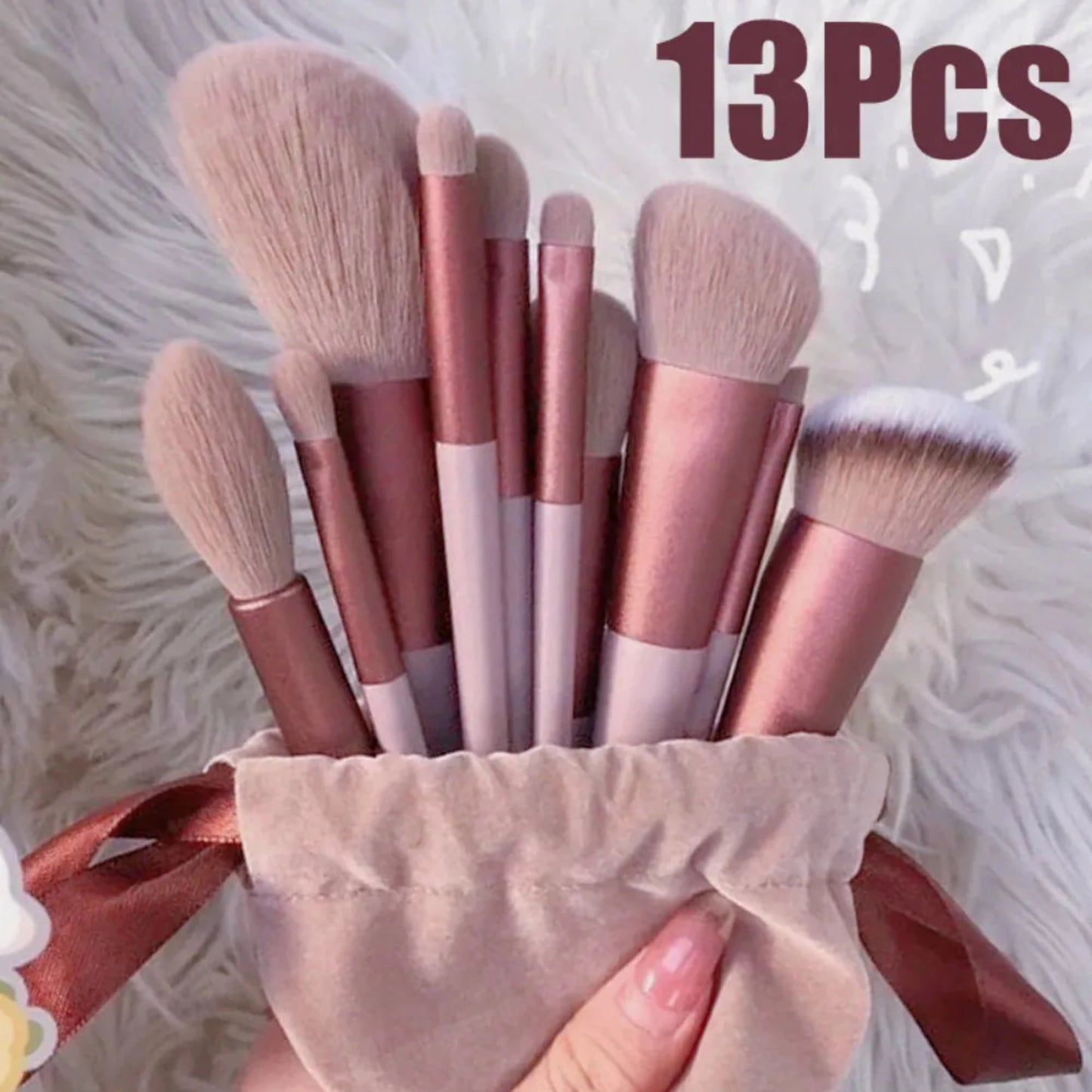 Juego de brochas de maquillaje de lujo de 13 piezas