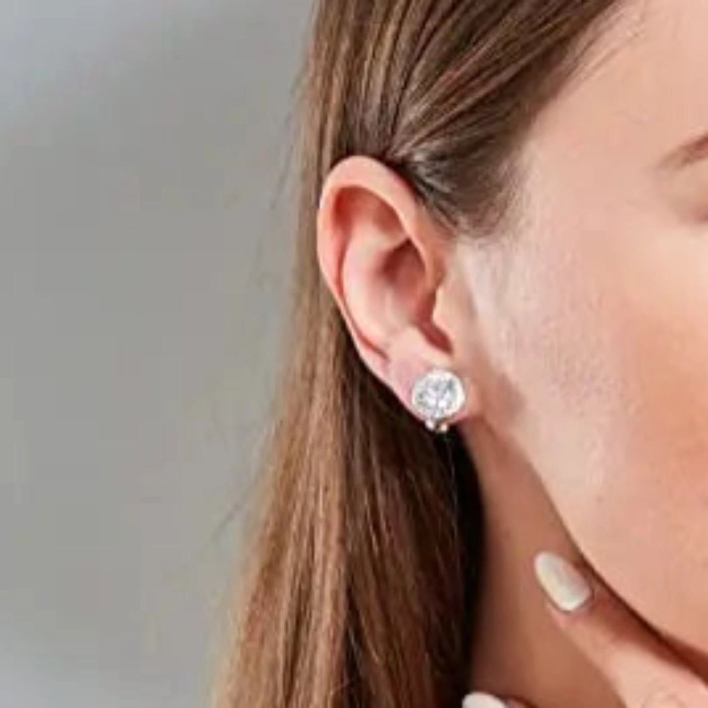 Cubic Zirconia Crystal Clip-ons