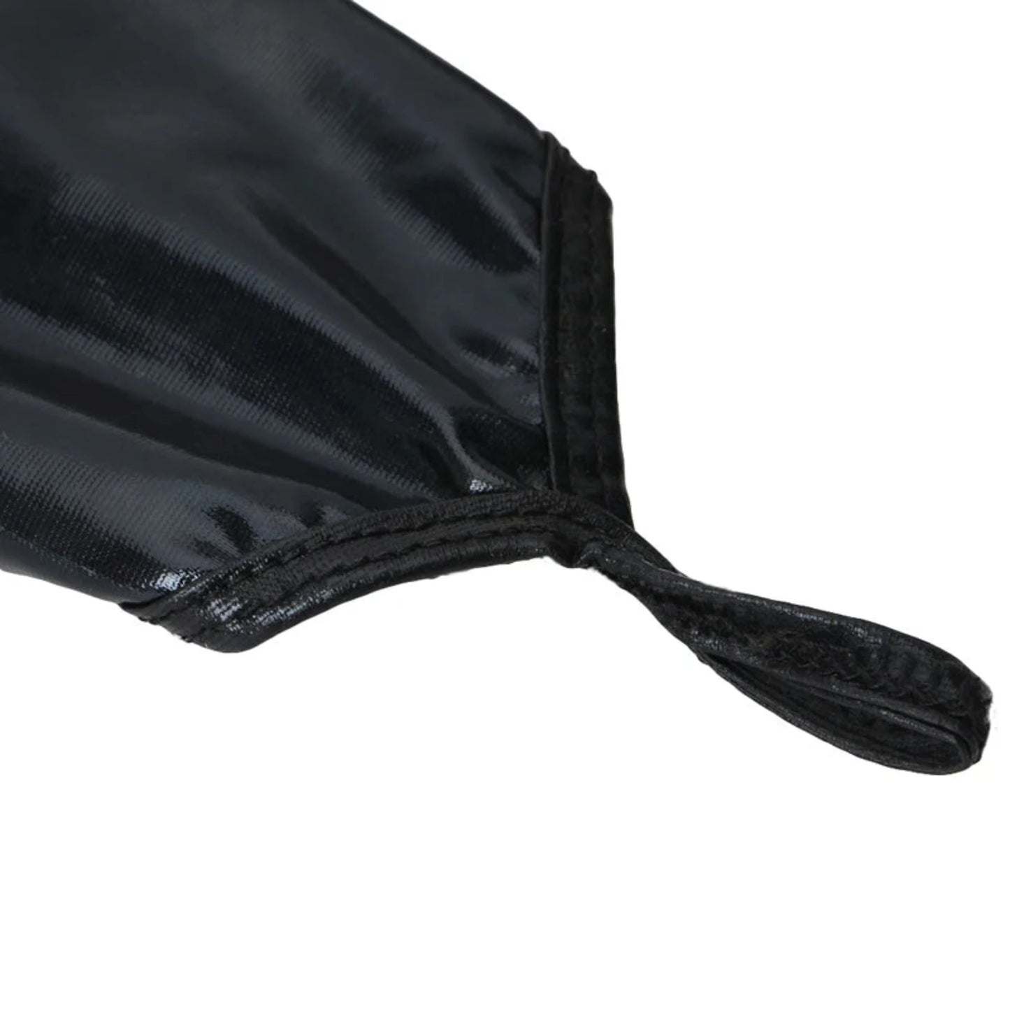 Black Metallic Synthetic Leather Arm Sleeves