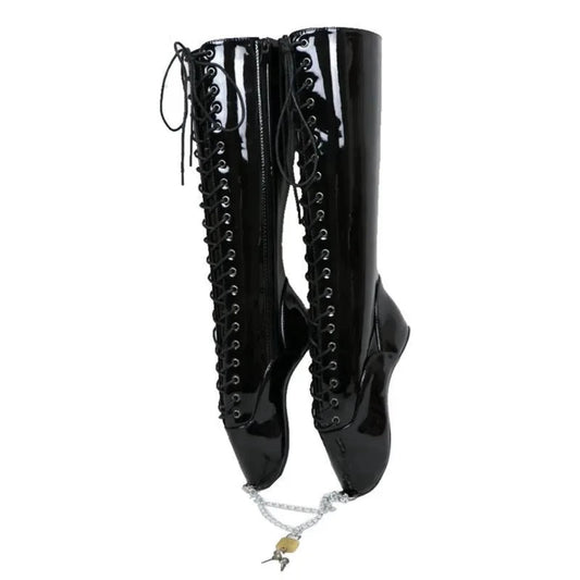 Heelless Ballet Shoe With Lockable Chain Boots