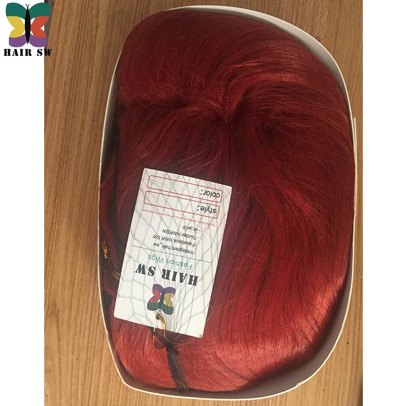 Long Wavy Rabbit Copper Red Wig