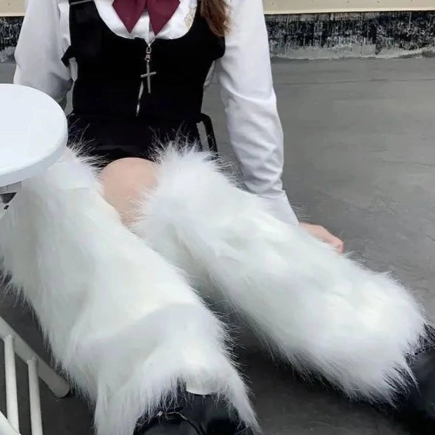 Japanese Artificial Fur Leg Warmers