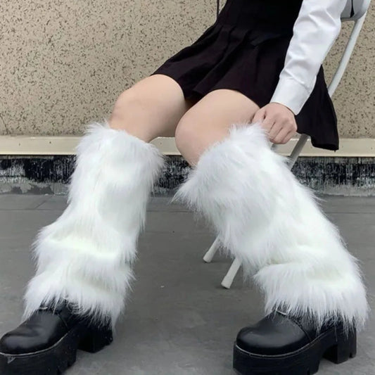 Japanese Artificial Fur Leg Warmers