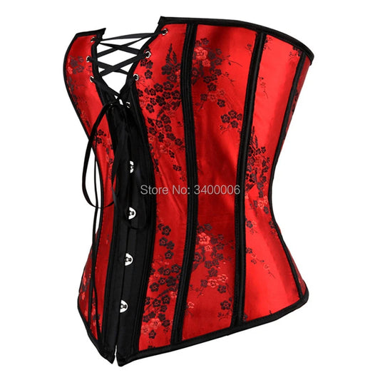 Plus Size Embroidered Burlesque Corset