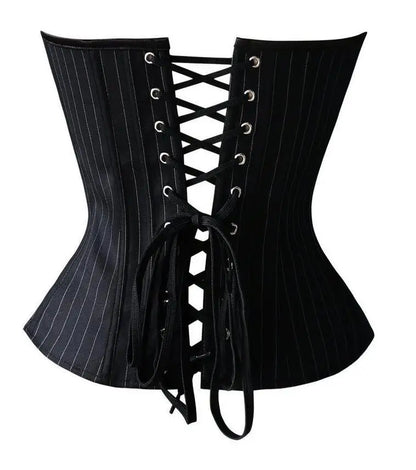 Plus Size Striped Overbust Corsets