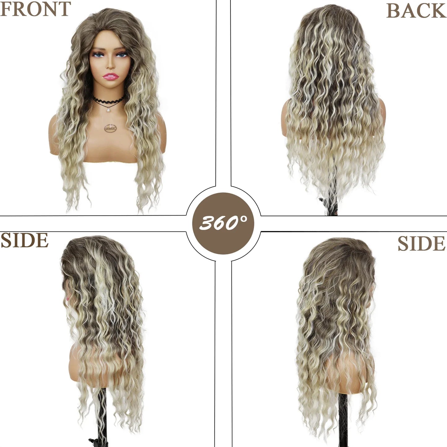 Ombre Long Curly Wig